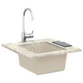 Zlew 80% Kwarc i 20% Żywica 370 x 460 mm Beżowy