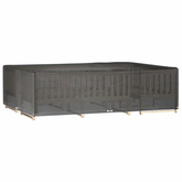 Pokrowiec na meble ogrodowe, 16 oczek, 300x200x75 cm, prostokąt