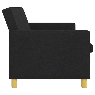 Rozkładana sofa Czarny tkanina