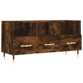 vidaXL Szafka pod TV, przydymiony dąb, 102x36x50 cm