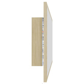vidaXL Lustro łazienkowe LED, kolor dąb sonoma, 90x8,5x37 cm, akryl