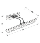Kinkiet łazienkowy chrom nad lustro LED 6W 4000K Move Candellux 21-72856