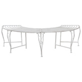 Ławka Drzewna 4 -osobowy 160 x 80 x 44 cm steel Antyczna biel