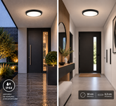 Plafon BODRUM okrągły OY-01 30cm 24W CCT IP44 czarny