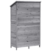 Shed ogrodowy Szary 106 x 56 x 176,5 cm Drewno Świerkowe