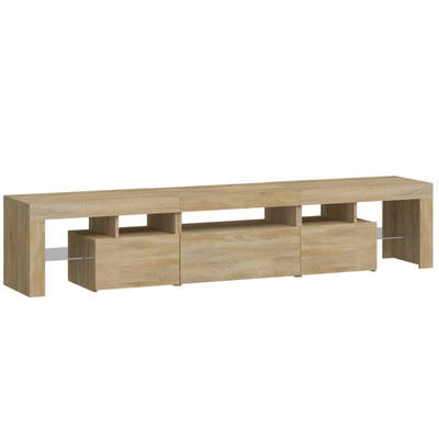 vidaXL Szafka pod TV z oświetleniem LED, dąb sonoma 200x36,5x40 cm
