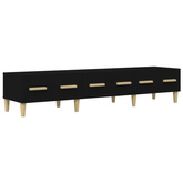 vidaXL Szafka pod TV, czarna, 150x34,5x30 cm, materiał drewnopochodny
