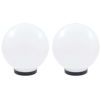 Lampy zewnętrzne LED, 2 szt., kule 25 cm, PMMA