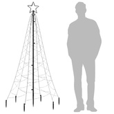 vidaXL Choinka z kołkiem gruntowym, 200 kolorowych LED, 180 cm