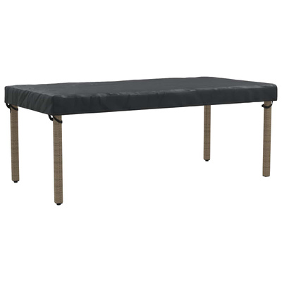 Pokrowiec na Stół 202 x 102 x 15 cm tkanina Prostokątny Czarny