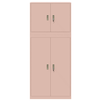 Szafka do przechowywania 2 szt. różowy 90 x 40 x 210 cm Stal