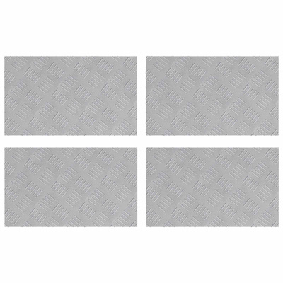 Stopień Prostokątny 4 pcs Srebrny 50 x 30 cm Aluminium
