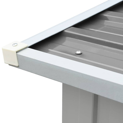 Wiata na drewno, stal galwanizowana, 330 x 92 x 153 cm, szara