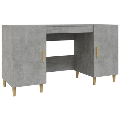 vidaXL Biurko, szarość betonu, 140x50x75 cm, materiał drewnopochodny wariant 4