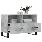 vidaXL Szafka pod TV, szarość betonu, 80x36x50 cm