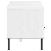 vidaXL Szafka pod TV OSLO, metalowe nóżki, biała, sosnowa