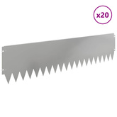 Krawężnik do trawnika 20 szt. 103 x 25 cm Stal srebrny