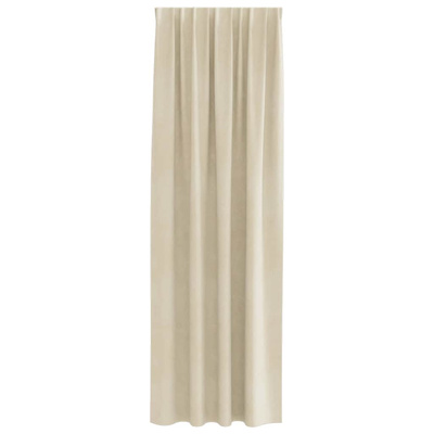 Zasłony zaciemniające 2 pcs Kremowy 140 x 225 cm Aksamit