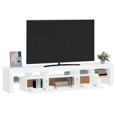 vidaXL Szafka pod TV z oświetleniem LED, biała 200x36,5x40 cm cm
