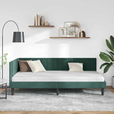 Rama łóżka narożnego Ciemna zieleń 90 x 200 cm Aksamit