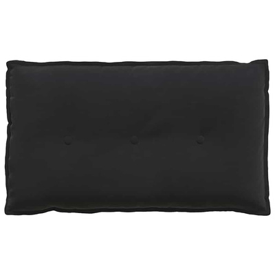 Poduszka na plecy Czarny 80 x 50 cm Tkanina sztruksowa