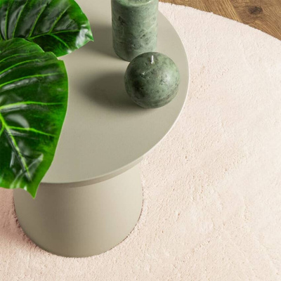 vidaXL Dywan HUARTE z krótkim włosiem, beżowy, Ø 160 cm