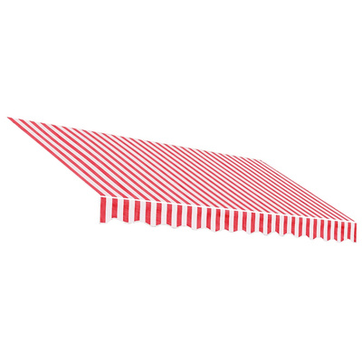 Zapasowa tkanina na markizę, czerwono-biała, 3x2,5 m, poliester
