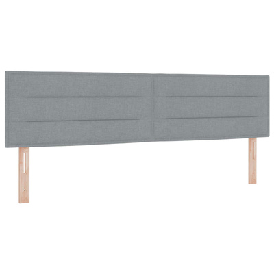 Łóżko kontynentalne z materacem jasnoszary 180 x 200 cm tkanina