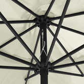 Parasol ogrodowy na metalowym słupku, 390 cm, piaskowy