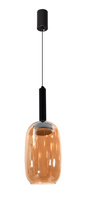 Lampa wisząca Bueno szklana bursztynowy klosz pojedyncza GX53