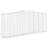 Kosze gabionowe, 3 szt, 400x50x160/180 cm, galwanizowane żelazo