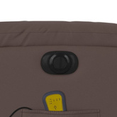 vidaXL Rozkładany fotel masujący, elektryczny, brązowy, sztuczna skóra