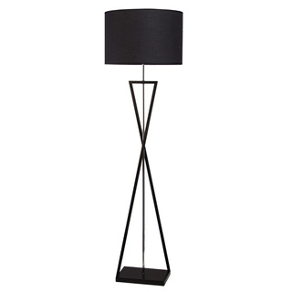Lampa podłogowa Abigali Sand Glass czarna