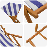 Fotel ogrodowy 2 pcs 3 Pozycja Lite Drewno Eukaliptusowe