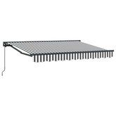 Ręczna markiza zwijana Antracytowy i biały 3,5 x 2 m