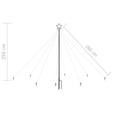 Choinka z lampek ułożonych w wodospad, 400 diod LED, 2,5 m vidaXL