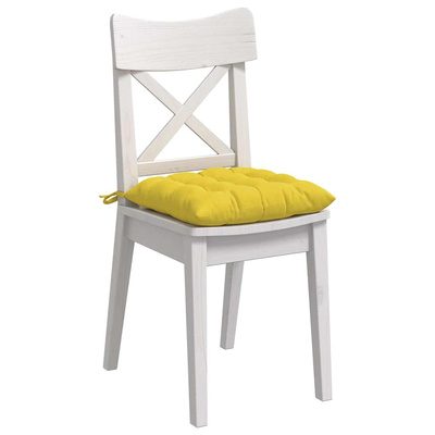Poduszki na siedziska 4 pcs Jasnożółty 40 x 40 x 6 cm tkanina