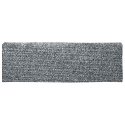 Maty na schody samoprzylepne 5 szt. 65x21x4 cm Jasnoszary prostokątny brzeg