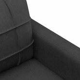 Sofa 2-osobowa, czarna, 140 cm, tapicerowana tkaniną