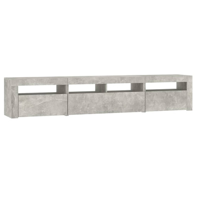 vidaXL Szafka pod TV z oświetleniem LED, szarość betonu, 210x35x40 cm