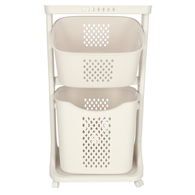 Pojemnik na zabawki kosz na ubrania organizer podwójny jeżdżący