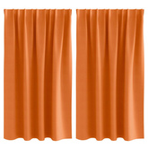 Firany blackout z kółkami 2 pcs Jasnopomarańczowy 140 x 140 cm