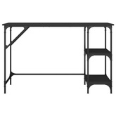 vidaXL Biurko, czarne, 120x50x75 cm, metal i materiał drewnopochodny