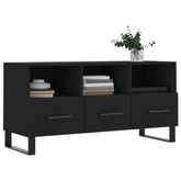 vidaXL Szafka pod TV, czarna, 102x36x50 cm, materiał drewnopochodny wariant 5
