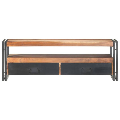 vidaXL Szafka pod TV 120x30x40 cm, lite drewno stylizowane na sheesham