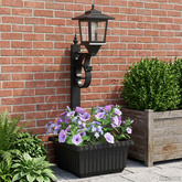 Lampa słupkowa z donicą Czarny 29 x 28 x 74 cm ABS i PP