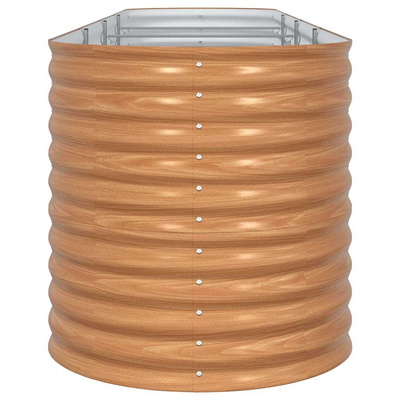 Podniesiony grządka Brązowy 400 x 80 x 81 cm Stal