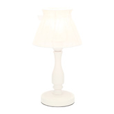Lampka nocna Zefir biała z abażurem klasyczna E27 40W