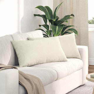 Poduszki na sofę 2 pcs Kremowy 80 x 40 cm Tkanina sztruksowa