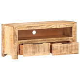 vidaXL Szafka pod TV, 90x30x40 cm, lite, surowe drewno mango